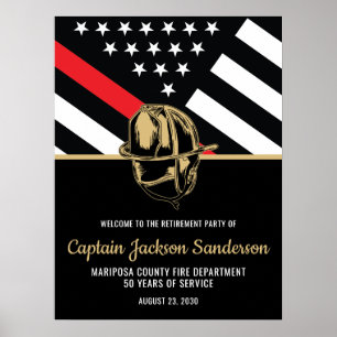 Firefighter Pension Fire Department Fireman Poster