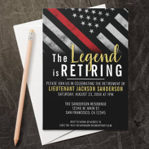 Firefighter Pension Party Red Line Flagga Fireman