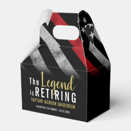 Firefighter Pension Party Red Line Flagga Fireman Presentaskar