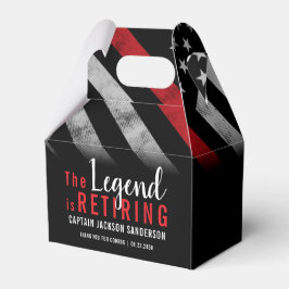 Firefighter Pension Party Red Line Flagga Fireman Presentaskar