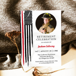 Firefighter Pension Party, Red Line Flagga Inbjudningar