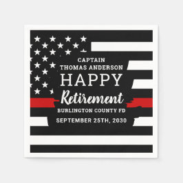 Firefighter Pension Personlig Thin Red Line Pappersservett