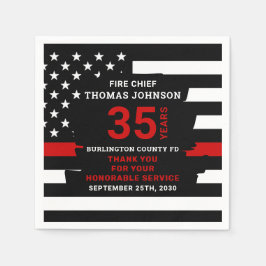 Firefighter Pension Personlig Thin Red Line Pappersservett