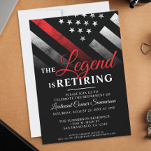 Firefighter Pension Red Line Flagga Fireman