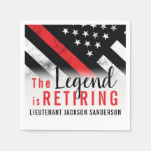 Firefighter Pension Red Line Flagga Fireman