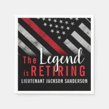 Firefighter Pension Red Line Flagga Fireman