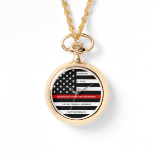 Firefighter Personlig Thin Red Line Pension Armbandsur