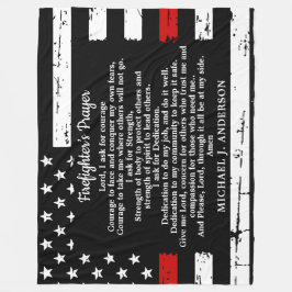 Firefighter Prayer Studenten Gift Thin Red Line Fleecefilt