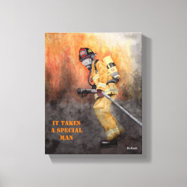 Firefighter Redo for Duty Personalize NAMN TEXT Canvastryck