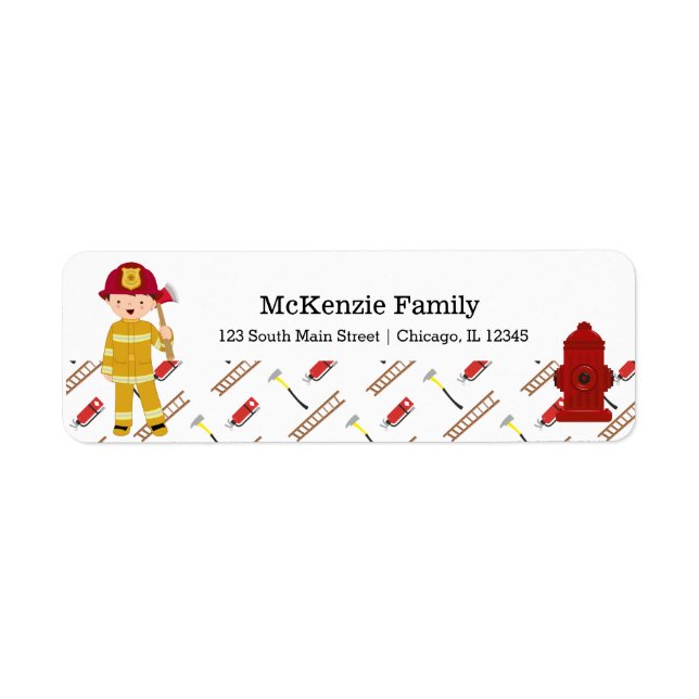 Firefighter Returadress Etikett (Framsidan)