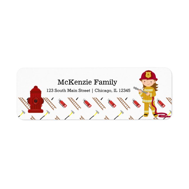 Firefighter Returadress Etikett (Framsidan)
