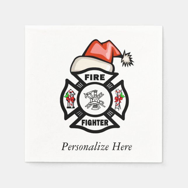 Firefighter Santa Pappersservett (Framsidan)