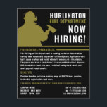 Firefighter Silhouette, rekrytering av brandman Flygblad<br><div class="desc">Firefighter Silhouette,  Firefighter Reduction Flyer från Affärskortet Store.</div>