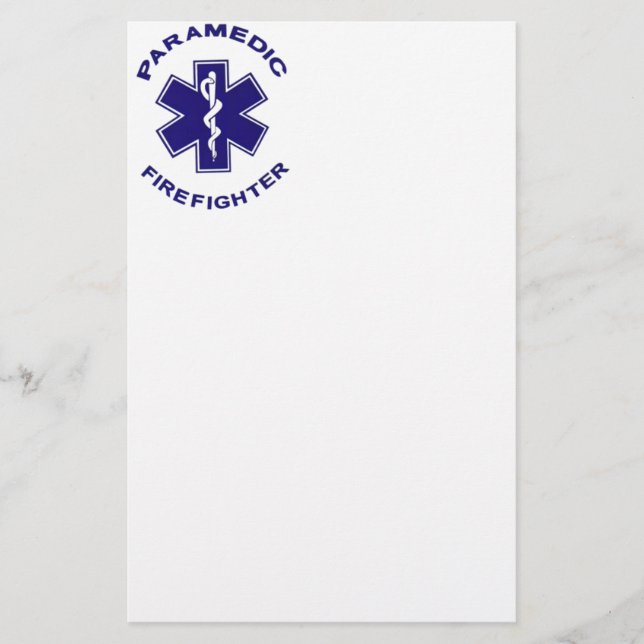 Firefighter Sjukvårdare Brevpapper (Framsida)