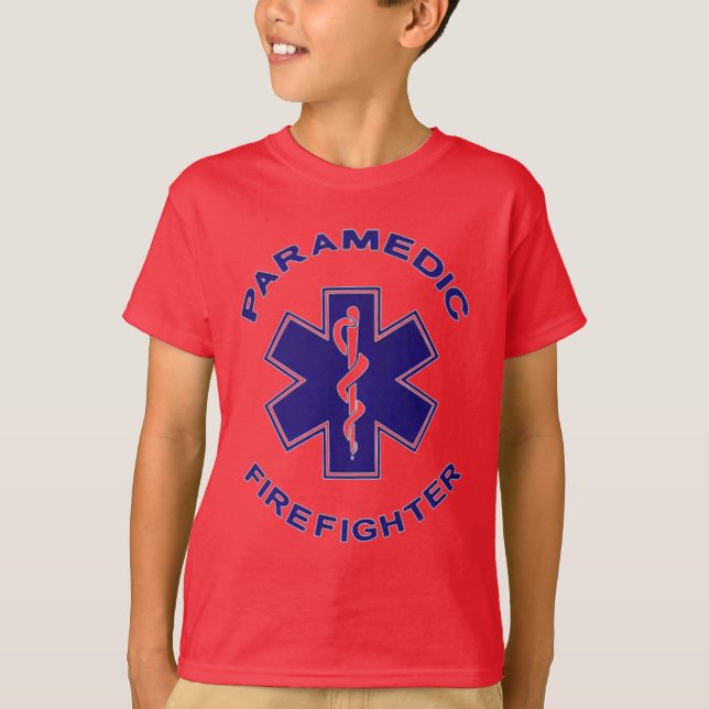 Firefighter Sjukvårdare Tee Shirt (Framsida)