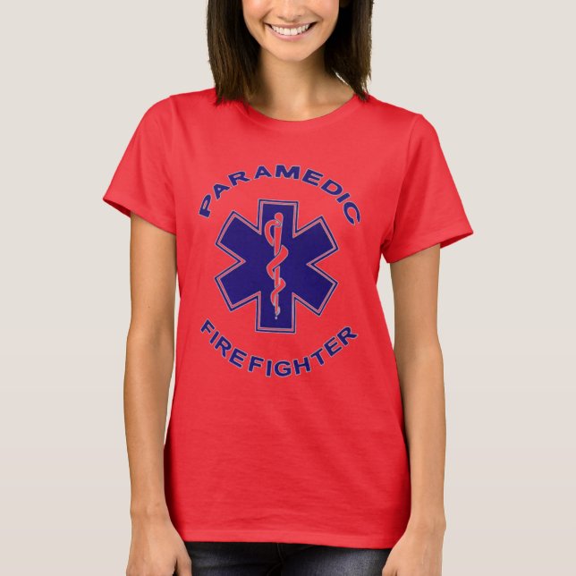 Firefighter Sjukvårdare Tee Shirt (Framsida)