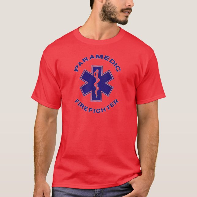 Firefighter Sjukvårdare Tee Shirt (Framsida)