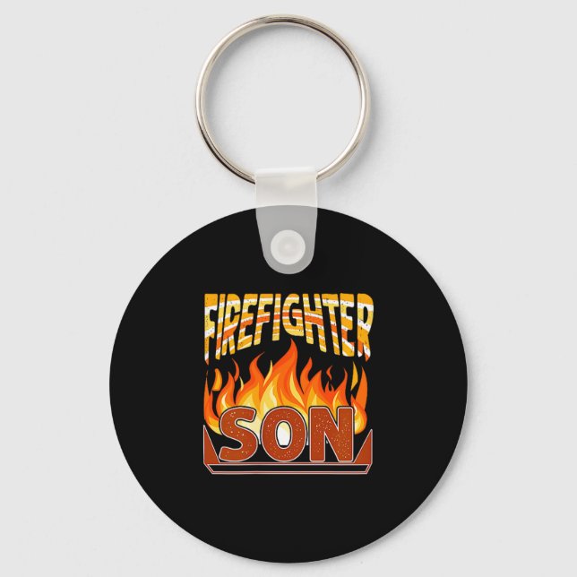 Firefighter Son Fireman Gift Proud Firefighter Quo Nyckelring (Framsida)