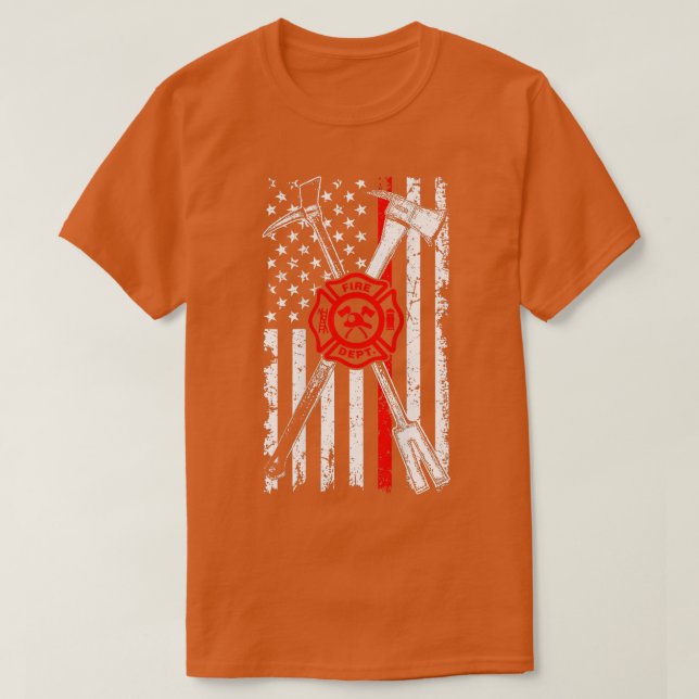 Firefighter Son Patriotic Gifts Ax Halligan Thin T Shirt (Design framsida)