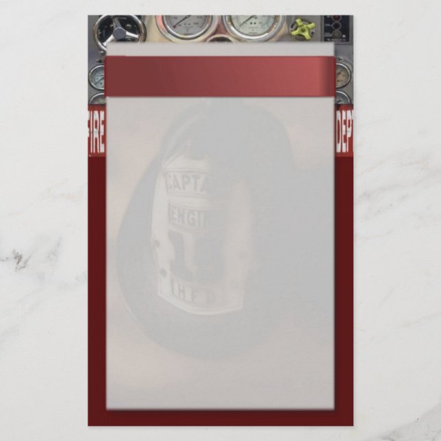 Firefighter Stationery Brevpapper (Framsida)