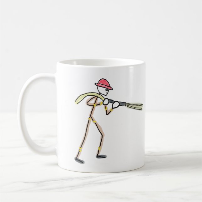 Firefighter Stickman Kaffemugg (Vänster)