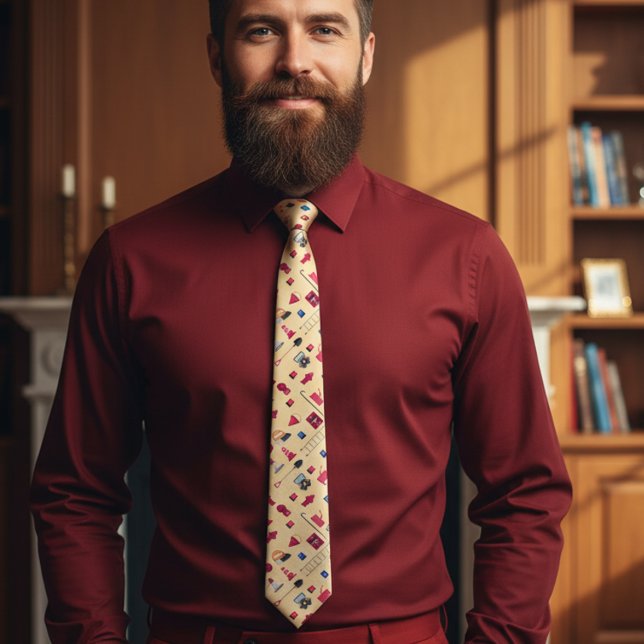 Firefighter Studenten gult necktie Slips (Skapare uppladdad)