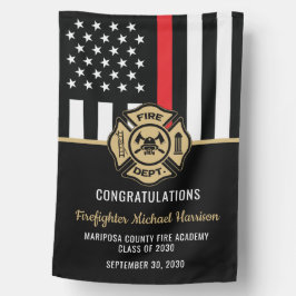 Firefighter Studenten Red Flagga Fireman Party