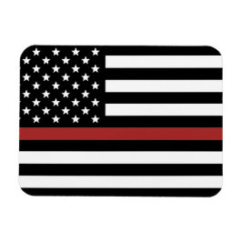 Firefighter Thin Red Line America Flagga Fire Rädd Magnet