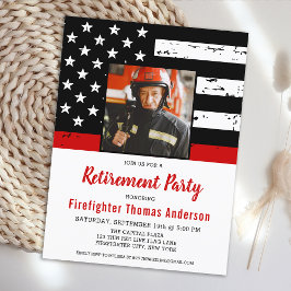 Firefighter Thin Red Line Anpassningsbar Photo Pen Vykort