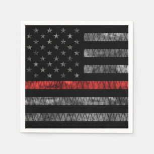 Firefighter Thin Red Line Flagga Pappersservett