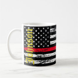 Firefighter Thin Red Line Kaffemugg