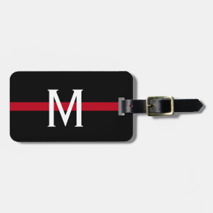 Firefighter Thin Red Line Monogram Bagagebricka