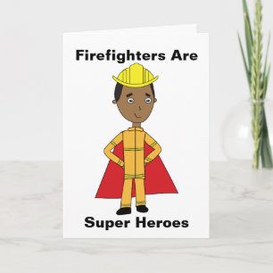Firefighter Toppen Heroes Black, tack för att du h Kort