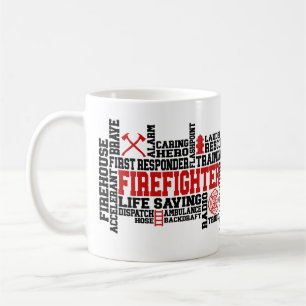 Firefighter Tribute med amerikansk Flagga Kaffemugg