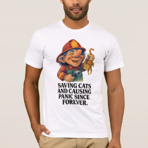 Firefighter Troll - Sparar katter och orsakar pani T Shirt