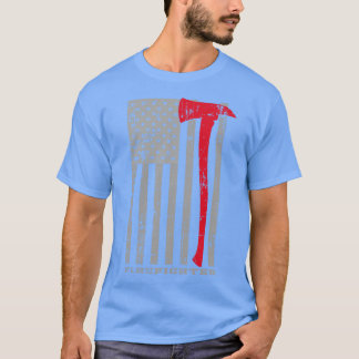Firefighter USA flagga T Shirt