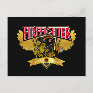 Firefighter Vinge Vykort