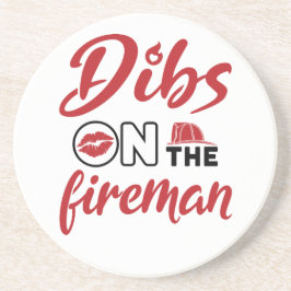 Firefighter Wife Dibs på Fireman Can Cooler Underlägg