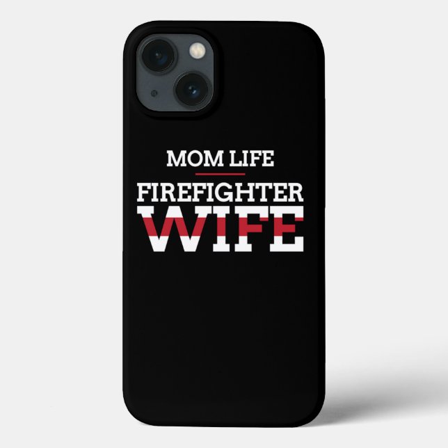 Firefighter Wife Thin Red Line Mothers Day Gift  (Baksida)