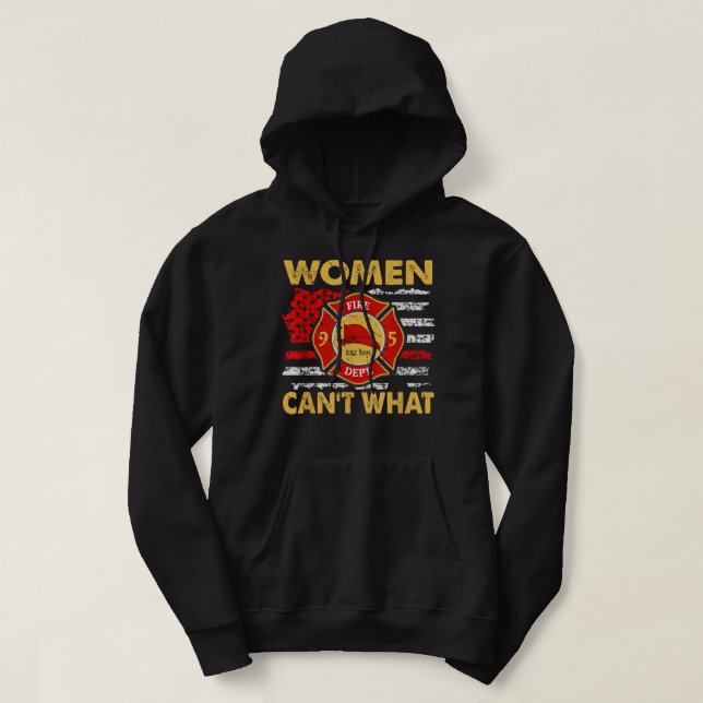 Firefighter Women Gift 911 Rädding Firefighter Hoodie (Design framsida)