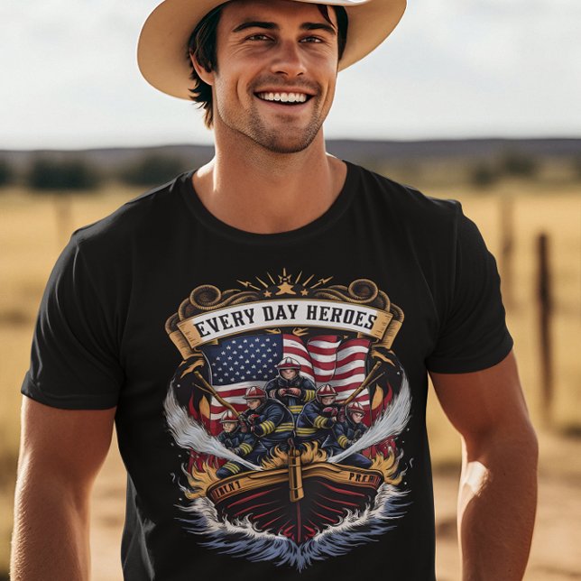 Firefighters Battling Flames T Shirt (Skapare uppladdad)