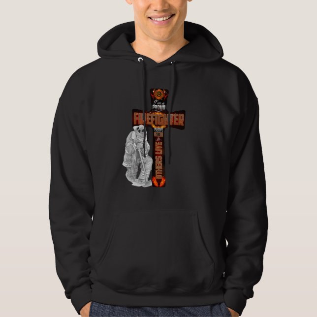 Firefighters Kor & Prayer for Fireman and Firewo Hoodie (Framsida)