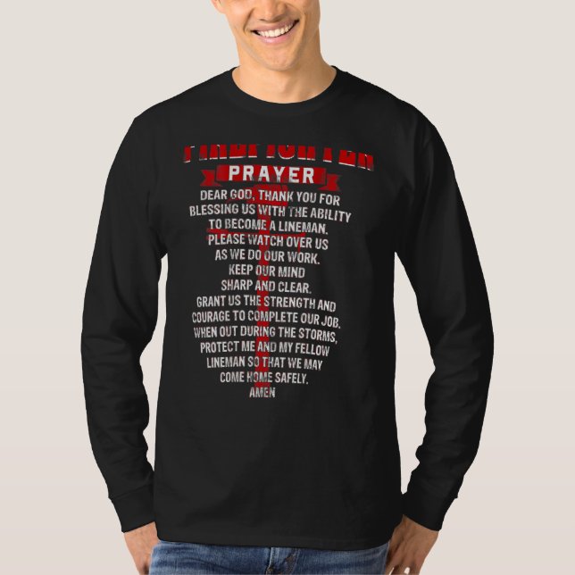 Firefighters Prayer Christian Firemans Pappa Husba T Shirt (Framsida)