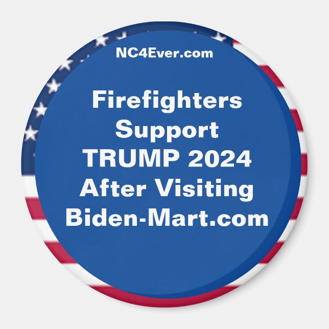 Firefighters Support TRUMP 2024 after Fridge Magnet (Framsidan)