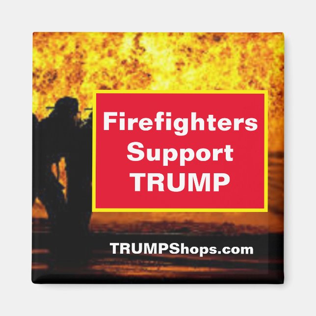 Firefighters Support TRUMP-magnet Magnet (Framsidan)