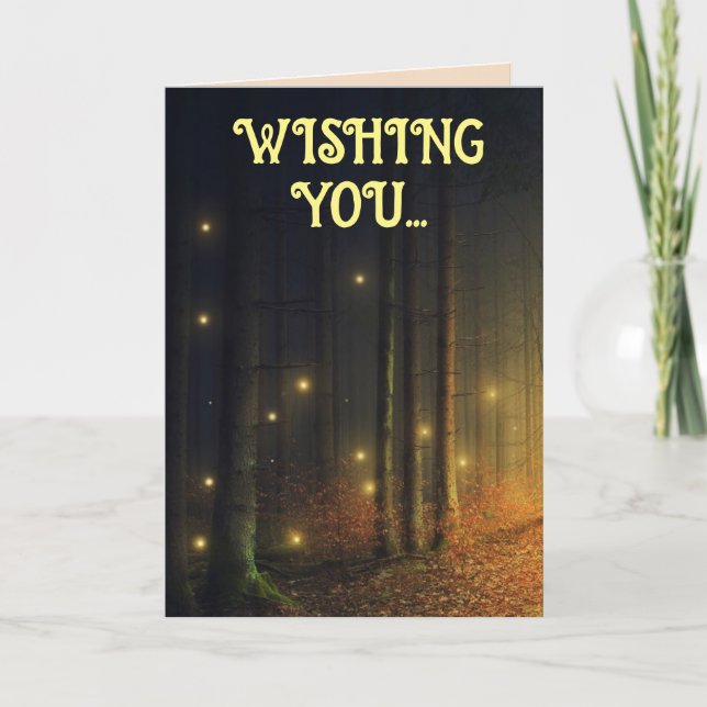 FIREFLIE FOREST BEAUTIFUL BIRTHDAY Greeting Cards Kort (Framsida)