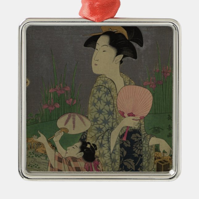 Fireflies 1793 (färgträsnittet) julgransprydnad metall (Framsidan)