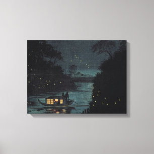 Fireflies at Ochanomizu by Kobayashi Kiyochika Canvastryck