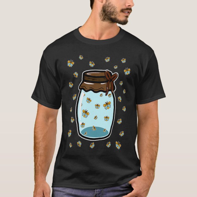 Fireflies Burk Glowworm Entomology Insekt Kryp T Shirt (Framsida)