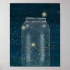 Fireflies & Burk Painting Poster